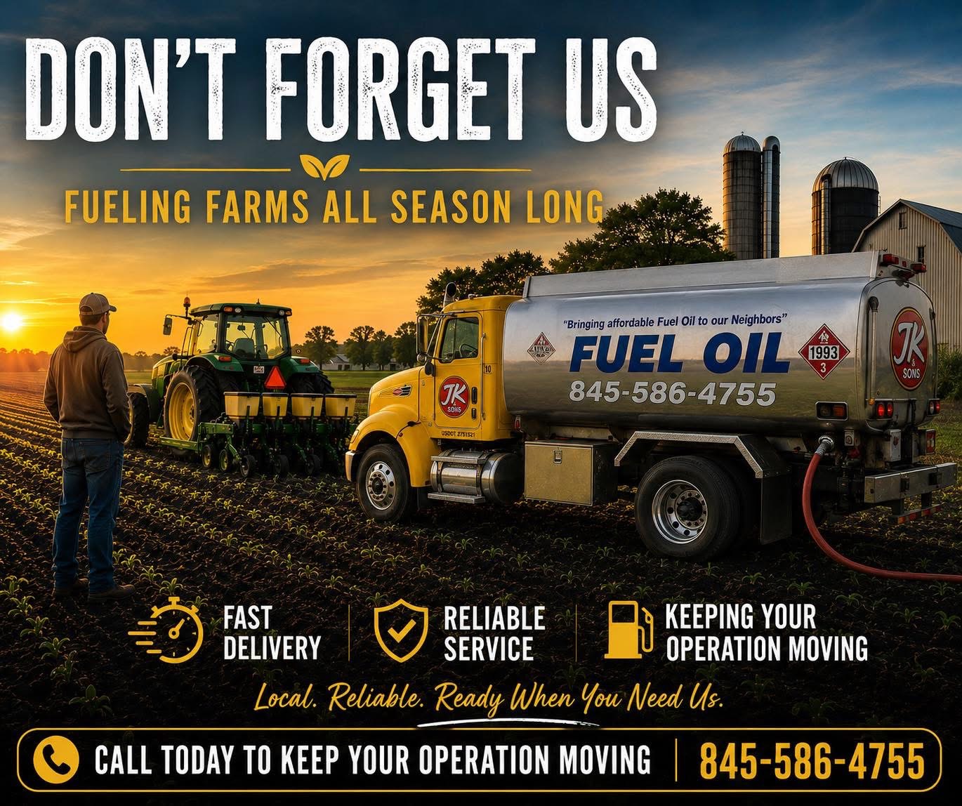 JK & Sons Fuel Oil delivery truck